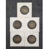 Image 4 : Five Assorted 90% Silver United States Barber Quarters ~ $1.25 Face Value!