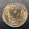 Image 4 : 1921 S  Uncirculated Morgan Silver Dollar - Gold Toning Both Sides - See Pics