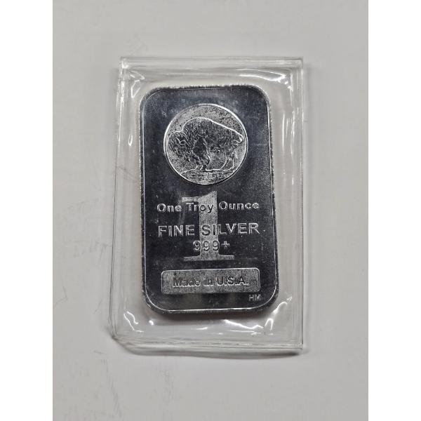 1 Troy oz .999 Fine Silver - Highland Mint Buffalo Silver Bar