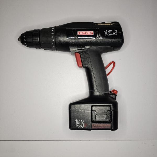Craftsman 3/8" 15.6V Cordless Drill kit including Two Batteries, a Charger, and a Hard Plastic Case
