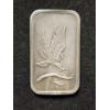 Image 1 : 1 Troy Oz Silver Town Eagle Landing .999 Fine Silver Bar - Antiqued Toned Appearance! 