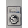 Image 1 : NGC 2017 African Wildlife Somalia 100 Shillings Elephant Early Releases MS 70 1 Oz .9999 Silver Coin