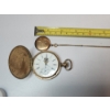 Image 11 : Gold-Filled Illandich Co. Pocket Watch & Locket on Chain - Total Weight: 113.2g
