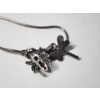 Image 4 : Sterling Silver Chain 23in Necklace w/ Extender and Spider and Dragonfly Pendants TW: 13.8g