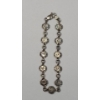 Image 3 : Vintage Sterling Silver Multi-Color Cat's Eye Glassr Link 7" Bracelet - Weight: 7.6g