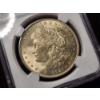 Image 4 : NGC MS64 Graded 1921 Morgan Silver Dollar in Nice Display & Storage Case - Excellent Coin!