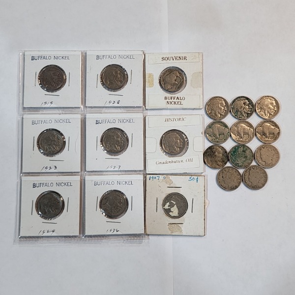 Lot of Assorted U.S. Nickels: "V" & Buffalo FV: $1.00