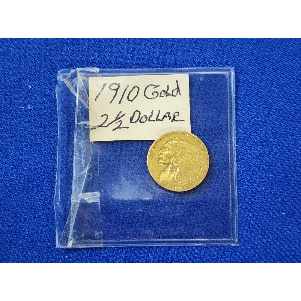 Excellent United States $2.50 Indian Head Quarter Eagle Gold Coin 