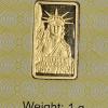 Image 2 : GOLD!!! Vintage Valcambi Liberty And Credit Suisse 1 Gram 99.99% Pure Gold Bar - ASW: 0.0643 toz.