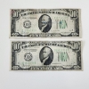 Image 1 : Two United States Series 1934 A Green Seal $10 Federal Reserve Notes - Face Value: $20.00