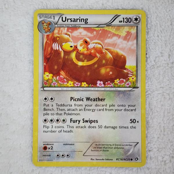 Ursaring RC16/RC25 Radiant Collection Vintage Pokemon Trading Card ~ Unique Holo Effect!