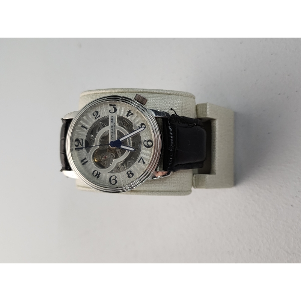 Stuhrling Original Automatic Skeleton Watch With Leather Band