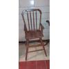 Image 1 : Vintage Oak Wood Childs High Chair As Shown -  50 x 20 x 48 - Perfect Condition