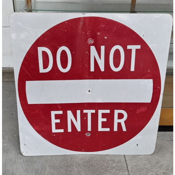 Metal DOT Grade 36''x36'' Do Not Enter Street Sign 