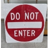 Image 1 : Metal DOT Grade 36''x36'' Do Not Enter Street Sign 