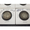 Image 3 : Four Assorted 90% Silver United States Barber Quarters ~ $1.00 Face Value