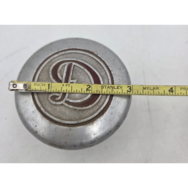 Vintage Aluminum Threaded Automobile Center Cap
