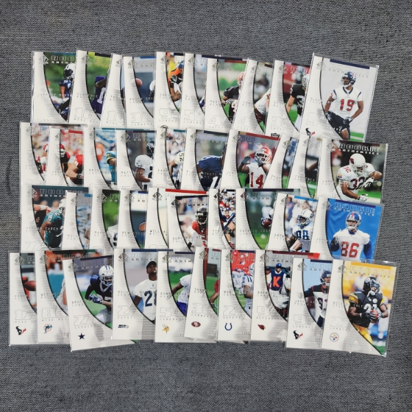 Nice Large Collection of Over 40 Assorted NUMBERED Mint Condition Upper Deck Rookie Football Cards