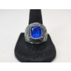Image 1 : Jostens U.S. Navy Veteran Ring Blue Stone SRD Co. 250 Stainless Military Style Ring