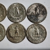 Image 5 : Eight Assorted 1964 United States Washington 90% Silver Quarters ~ $2.00 Face Value