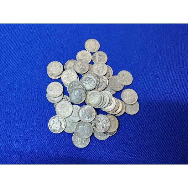 Lot of Assorted Silver Dimes FV: $5.00