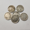 Image 1 : Six Assorted Years United States Buffalo Nickels