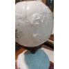 Image 2 : Antique GWTW Parlor Lamp - Electrified - Hand Painted Milk Glass High Relief Embossed Globes