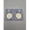 Image 1 : Lot of (2) PCGS 1973-S PR69DCAM Silver Eisenhower Dollar