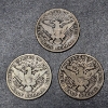 Image 2 : 3 Pcs - Barber (Liberty Head) 90% Silver Half Dollars - 1913 P / O / S - See Pictures
