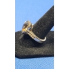 Image 2 : 18K Gold/Sterling Silver Ring With Large Brown Stone - See Photo For Sizing - Weight: 8.5g