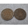 Image 5 : Two Older Canadian Large One Cent Coins ~ 1859 & 1876