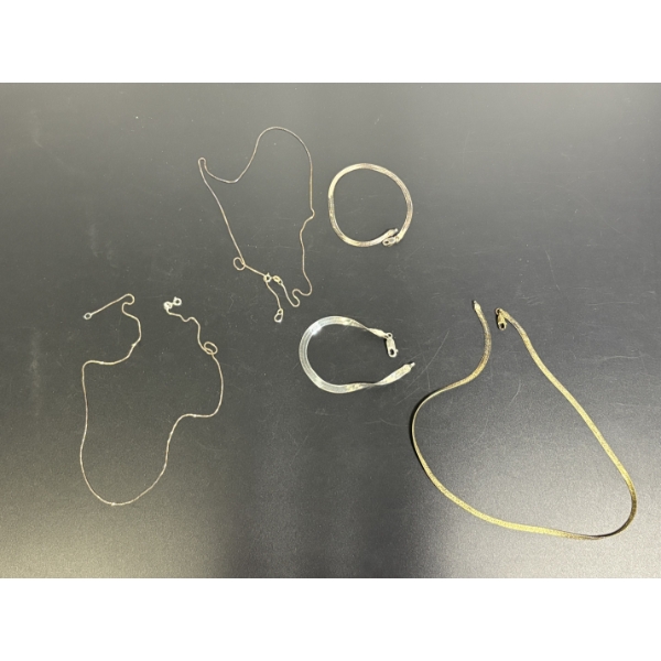 Sterling silver Bracelets and Necklaces - 20.9 Grams Total - 8.5 inch Necklaces 