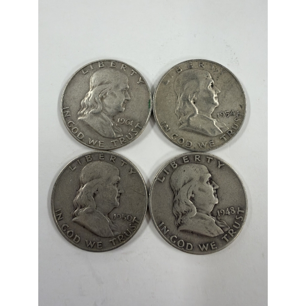 $2 Face Value Franklin Half Dollars - 90% Silver