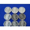 Image 7 : x12 Assorted Years 90% Silver Mercury Dimes Including BU-Like FV: $1.20