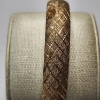 Image 6 : 10K Yellow Gold Bandle Bracelet Cross-Hatched Design - Total Weight: 8.2g