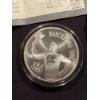 Image 2 : 1992 Barcelona Olympics Mopar Coin 1 Troy Oz .999 Fine Silver In Holder - Harder To Find