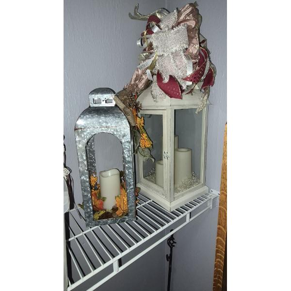 PICKUP IN NORTHFIELD - 2 Pcs Metal Lantern Group 18" & 24" Tall - See Pics