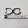 Image 4 : Stunning 14K White Gold Diamond Studded Hoop Earrings - Total Weight: 2.2g
