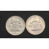 Image 2 : 1962 & 1963 90% Silver Franklin Half Dollars- Face Value: $1.00