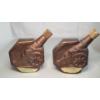 Image 1 : (2) 1970 Jim Beam Bonded Beam 4/5 Quart 1795 Cannon Shaped Whiskey Decanters (Empty) 