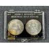 Image 1 : Two 1964 Kennedy Half Dollars in Display - 90%Silver