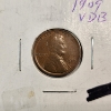 Image 2 : United States 1909 V.B.D. Wheat Cent 