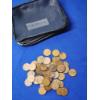 Image 5 : x50 One Cent Coins: x48 U.S. Wheat Cents & x2 Canadian Cents with Coin Bag