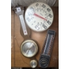 Image 1 : Barometer and 2 Thermometers
