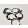 Image 5 : Five Assorted Sterling Silver Rings with Colorful Gemstones - TW: 15.3g