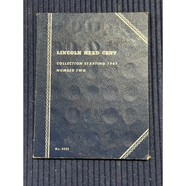 1941-1962 Lincoln Penny Coin Book Face Value = $0.88