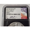 Image 2 : 2021-W NGC Eagle Landing T-2 FDOI Burnished MS 70 1 oz Silver American Eagle- Signed