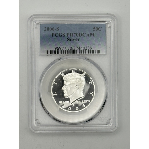 PCGS PR70DCAM 2006-S 90% Silver Kennedy Half Dollar