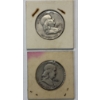 Image 3 : Lot of 4 Assorted Year 90% Silver Franklin Half Dollars, FV $2.00