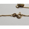 Image 4 : Stunning 18K Yellow Gold 18" Necklace w/ 18K Pendant with Clear & Blue Diamonds TW: 5.4g